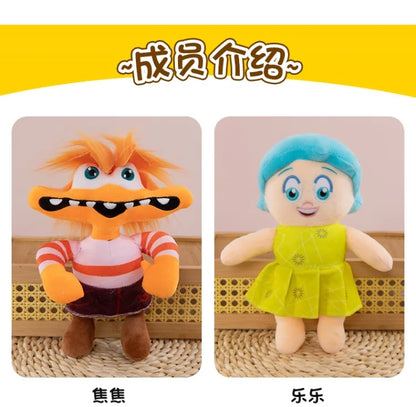 New Inside Out 2 Plush Anxiety Doll Cute Joy Fear Anger Disgust Sadness Riley Plushish Toys Collection Model Toy Birthday Gift