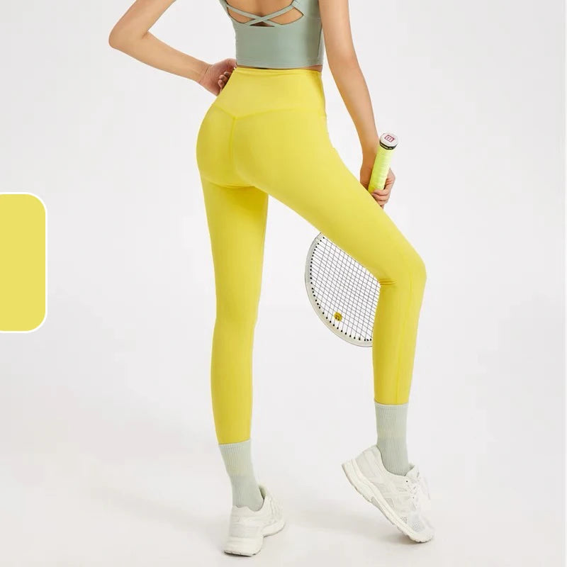 2025 Codex Seamless Yoga Leggings Women’s Sports Tights Gym Workout Fitness Pants Athletic Wear - Cream Yellow / XL