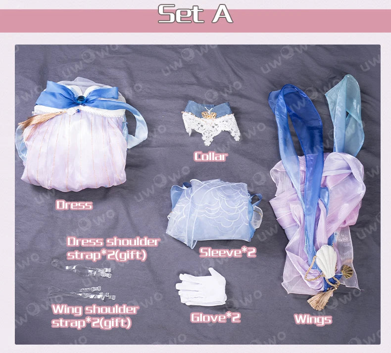 LAST BATCH UWOWO Kokomi Cosplay Game Genshin Impact Fanart Kokomi Dragon Princess Cosplay Costume Dress Halloween Costume