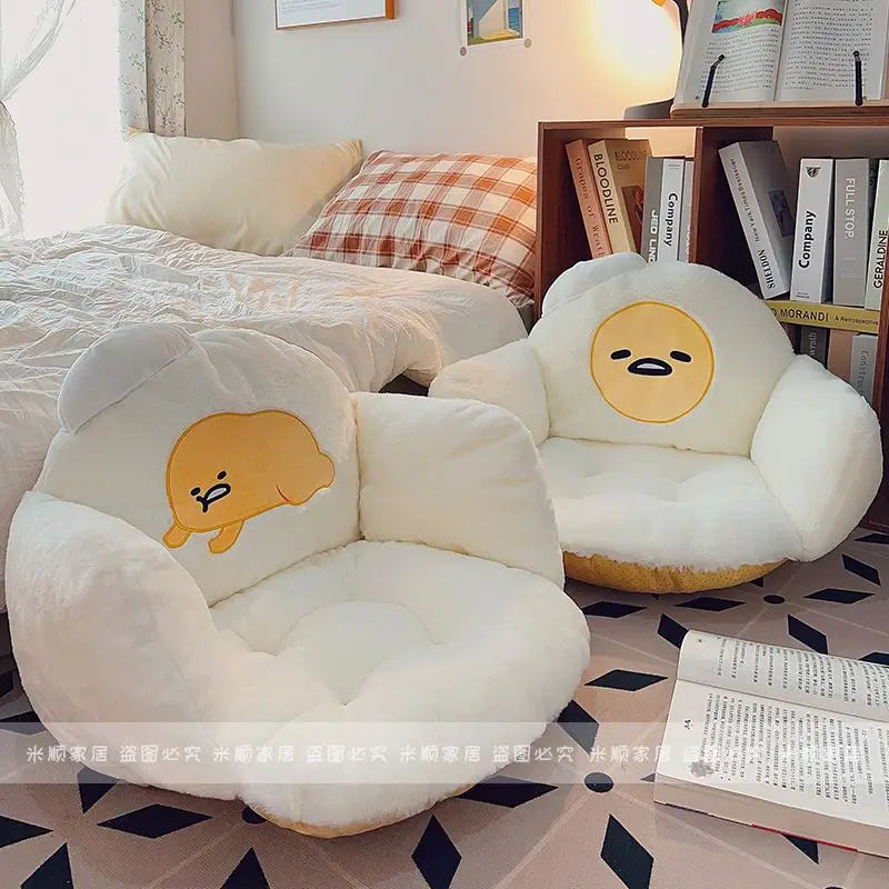 Comfortable Gudetama Seat Cushion Thickened Stuffed Anime Sitting Cushion Chair Warm Butt Bay Window Cushion Home Decor Gifts