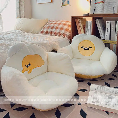 Comfortable Gudetama Seat Cushion Thickened Stuffed Anime Sitting Cushion Chair Warm Butt Bay Window Cushion Home Decor Gifts