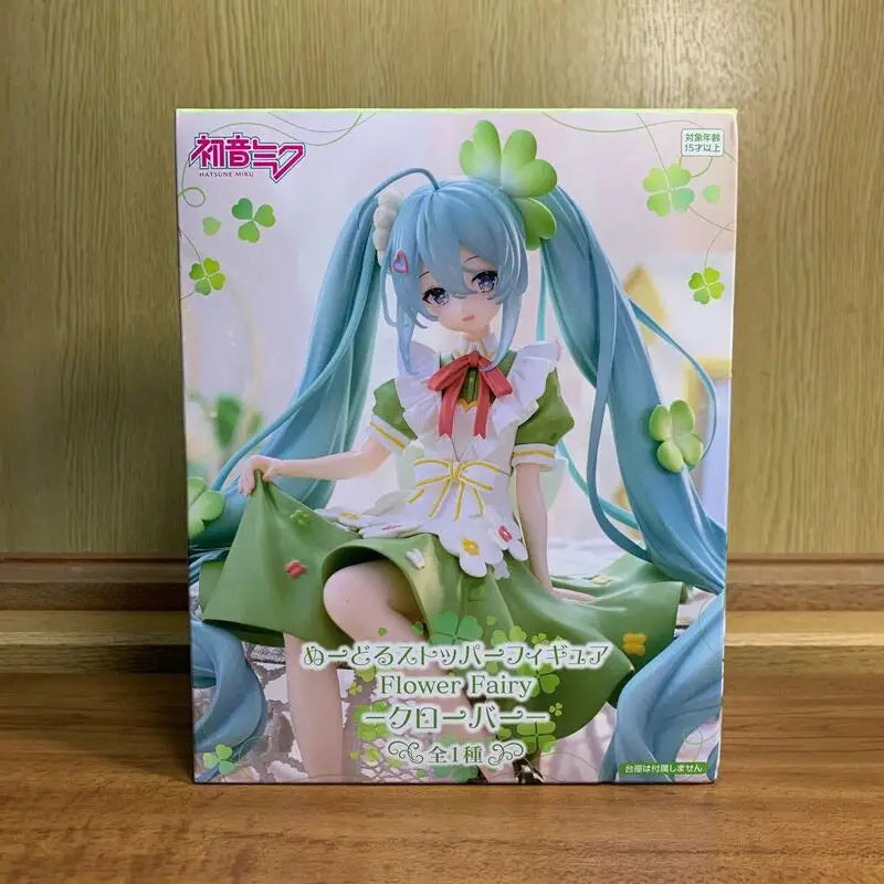 Bandai Hatsune Miku Flower Fairy Four-Leaf Clover 15CM PVC Model