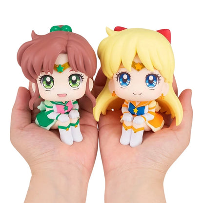 Q Version Sailor Moon Anime Figure Kawaii Sailor Mars Jupiter Mercury Venus Action Figure PVC Collection Model Doll Toy for Kids