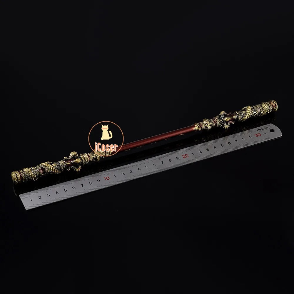 Black Myth Wukong Sun Wukong Golden Cudgel Monkey King Weapon Cosplay 35CM Metal Props Accessory for Boys Kids Birthday Gifts