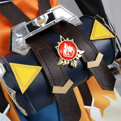 Genshin Impact Bennett Cosplay Costume Wig Adventures in Blazing Hue Uniform Headwear Mondstadt Halloween Party Women Men Props