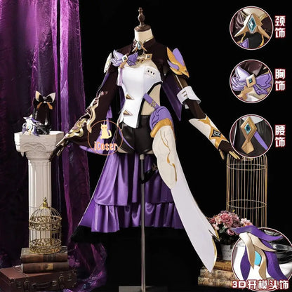 Honkai Impact 3 Elysia Miss Pink Elf Cosplay Costume Wig Dress Headwear Uniform Halloween Party for Women Girls Carnival iCoser