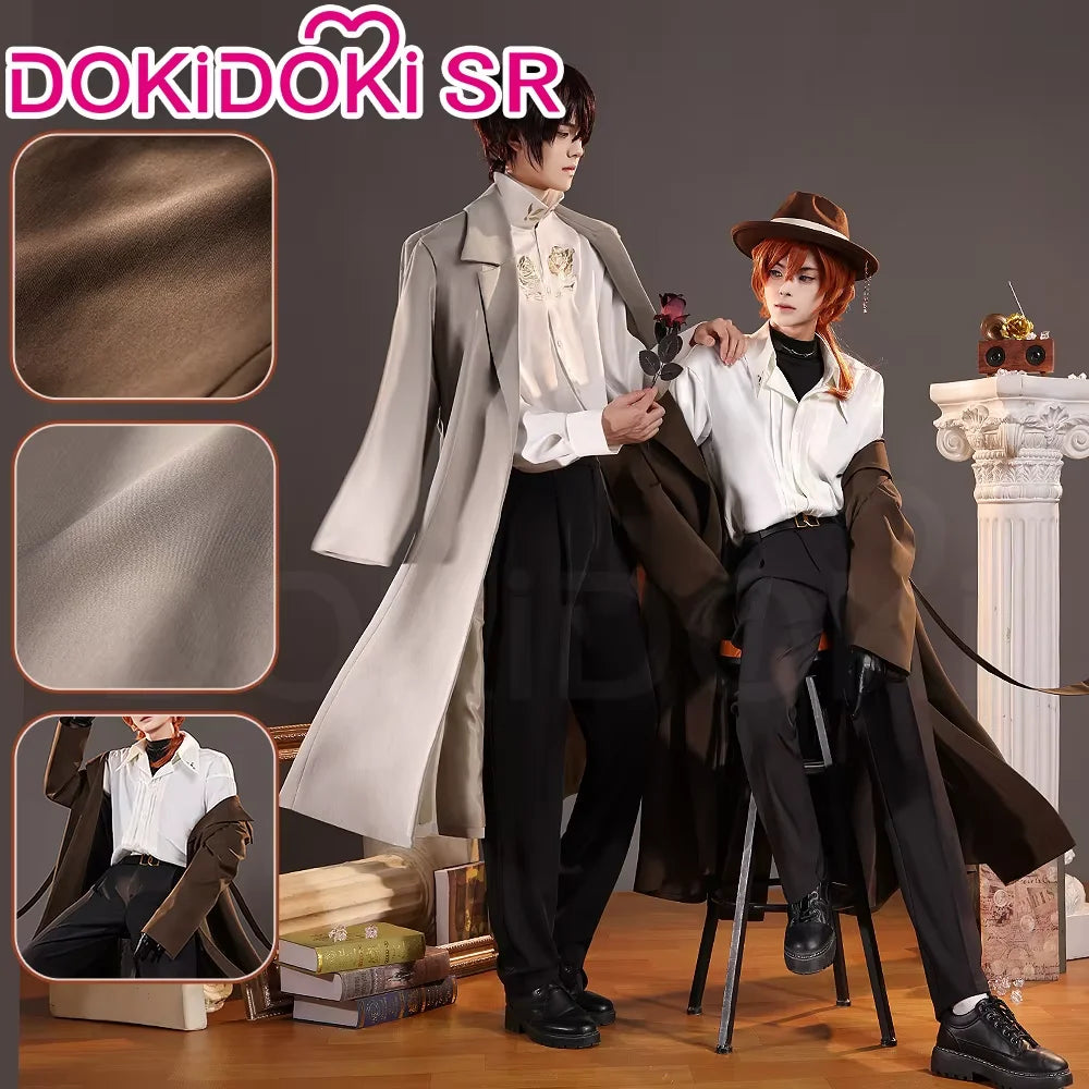 IN STOCK Nakaharaa Chuyaa/Dazaii Osamuu Cosplay Costume Anime Cosplay DokiDoki-SR Cosplay Costume Nakahara Chuuya Men Cosplay