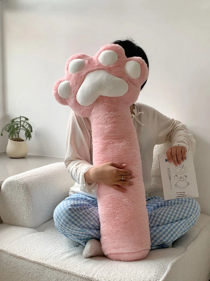 Comfortable Cat Paw Throw Pillow Very Soft Pink White Black Paw Long Cushion Leg Cushion Home Decor Xmas Gifts Child Washable