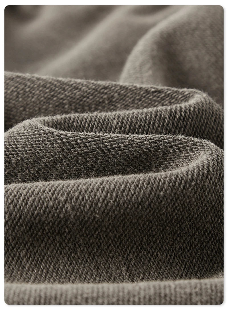 ZODF New Summer Men Retro Washed Shorts Unisex Drawstring Loose Edge 420gsm Solid Knee Length Cotton Pants Streetwears HY0589