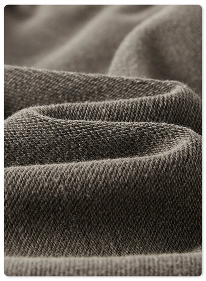 ZODF New Summer Men Retro Washed Shorts Unisex Drawstring Loose Edge 420gsm Solid Knee Length Cotton Pants Streetwears HY0589