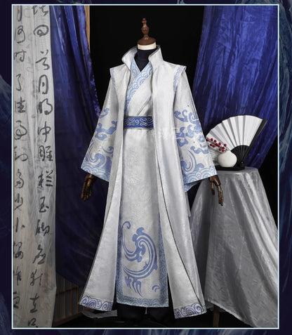 Anime Movies Nezha Aobing Cosplay Costume Wig Hanfu Uniform Horns Ao Bing Ancient Clothing Ne Zha 2 Halloween Carnival Women Men