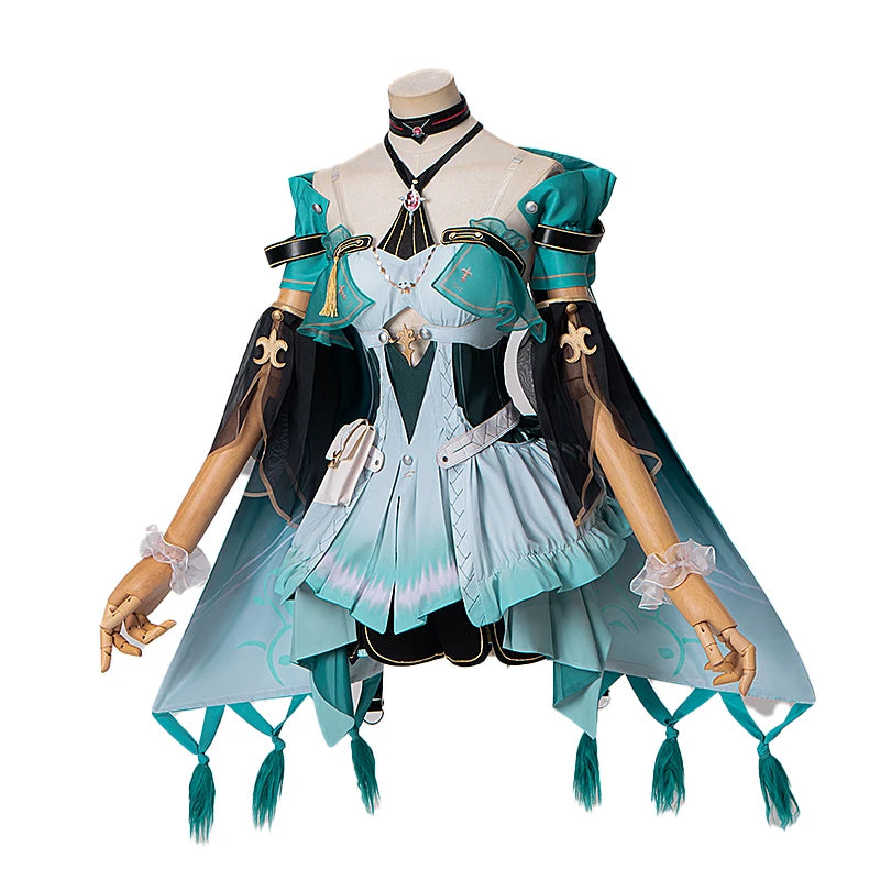 Ciaccona Cosplay Costume Game Wuthering Waves【XS-3XL】DokiDoki-N Women Green Dress Ciaccona Costume Plus Size