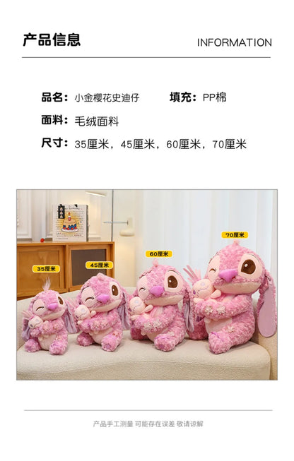 70cm Big Size Disney Lilo & Stitchanime Plush Stuffed Doll Room Decoration Peluche Pillow Angel Plushies Ornaments Gifts