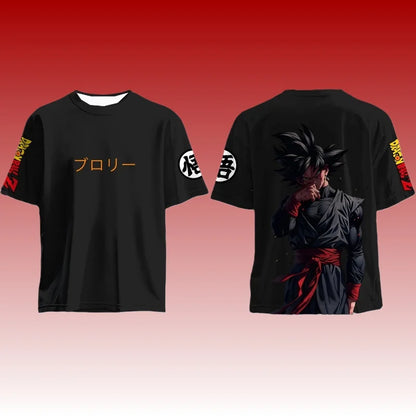 New Football Jerseys Japanese Anime Bandai Dragon Ball Goku Saiyan T-shirt Sporty Street Loose for Men and Children Christmas