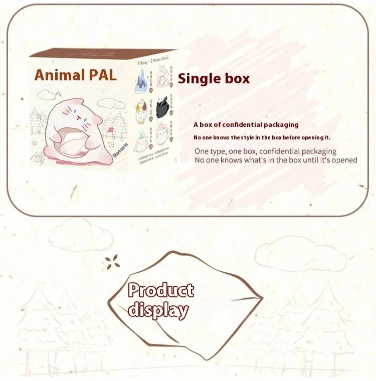Creative Animal PAL Crystal Blind Box Cute Desktop Decoration Resin Craftwork Wholesale New Model Display Piece Toy & Hobbies