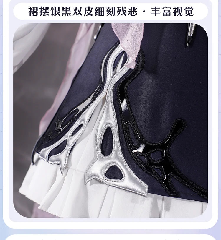 Honkai Star Rail Evernight March 7th Cosplay Costume Dress Earrings Headwear Mysterious Foreign Guest Halloween Party for Women