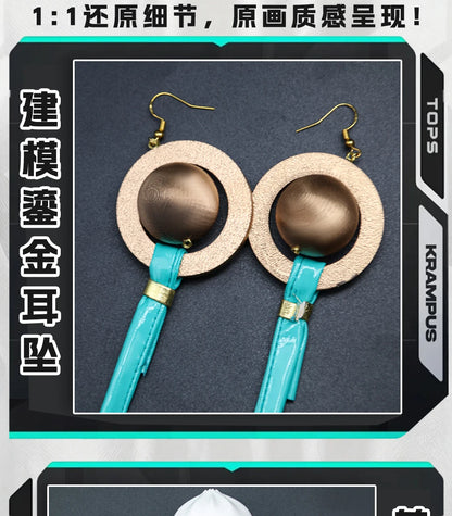 Dialyn Cosplay Costume Wig Zenless Zone Zero Uniform Earrings Headwear Telephone Prop Halloween Party Carnival for Women Girls