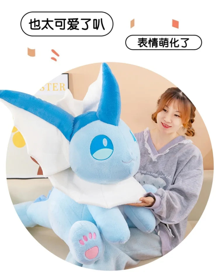 30-60CM Big Size Pokemon Plushies Vaporeon Kawaii Peluche Cartoon Anime Stuffed Animal Comfortable Soft Doll Children Toy Gift