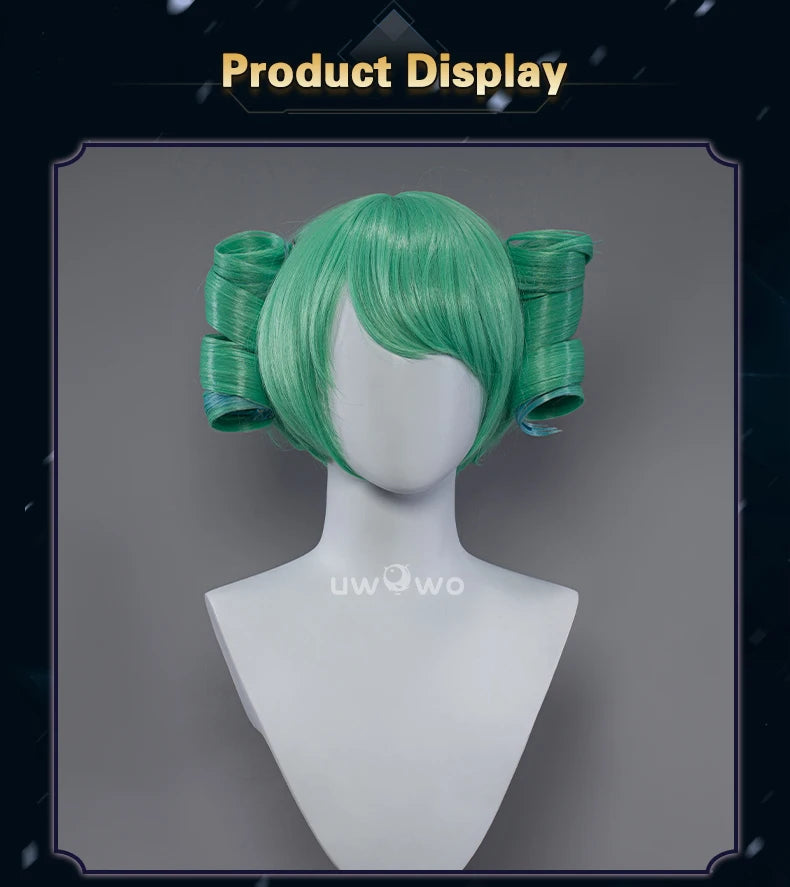 UWOWO League of Legends/LOL: Gwen Prestige Crystal Rose Wildd Rift WR ASU Cosplay Wig High Quality Light Green Hair
