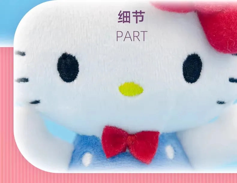 Genuine Sanrio 50th Anniversary Hello Kitty Stuffed Toys Pendant Plush Toys Doll Keyring Anime Keychain Birthday Christmas Gift