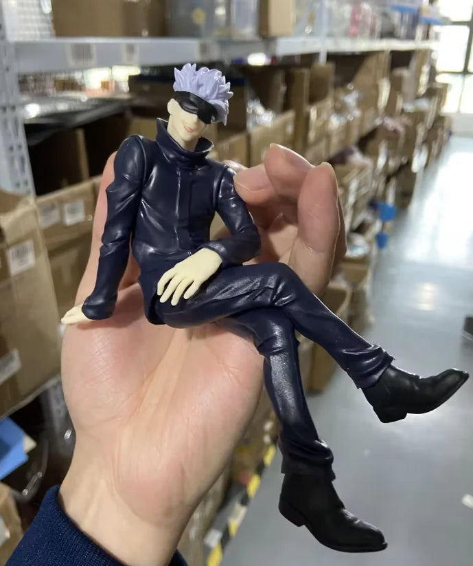 11cm New Gojo Satoru Jujutsu Kaisen Anime Itadori Yuji Seated Noodle Stopper Action Figure Model Toy Japanese Doll