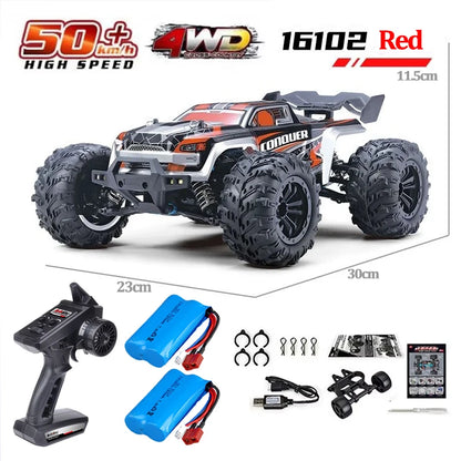 SCY 1:16 70KM/H or 50KM/H 4WD RC Car with LED Remote Control Cars High Speed Drift Monster Truck for Kids Vs Wltoys 144001 Toys
