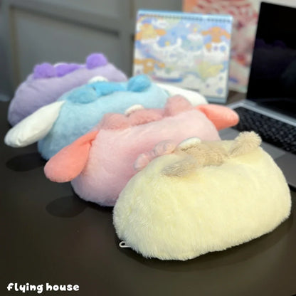 Japanese Style Plush My Melody Kuromi Tissue Box Durable Home Car Hotel Sofa Paper Tissue Holder Napkin Case Pouch Girl's Gift