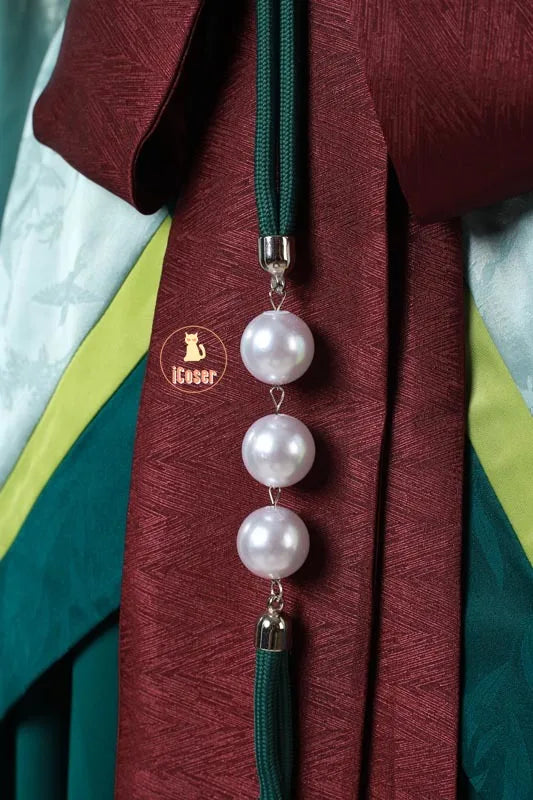 Anime The Apothecary Diaries Maomao Cosplay Costume La Clan Princess Green Dress Earrings Halloween Party for Women Girls iCoser