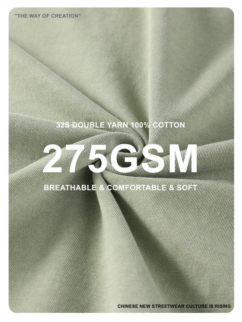 ZODF New Spring Summer Washed Cotton Solid T Shirts For Men Unisex High Street Loose Edge Oversized Noshrink T-Shirt Tee HY0465