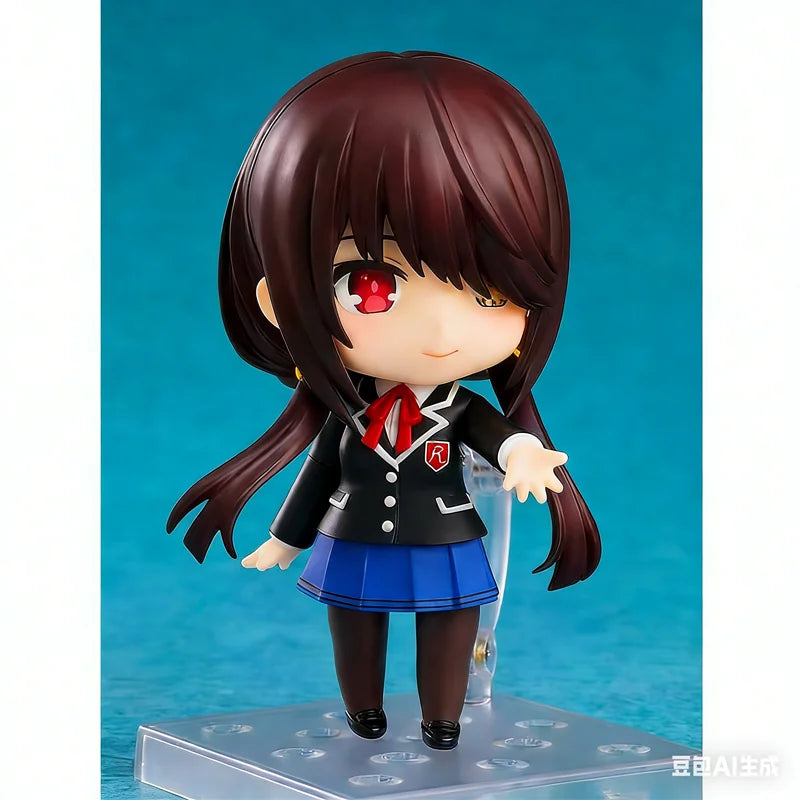 10cm Anime Date A Live V Tokisaki Kurumi Figure #2455 School Uniform Ver Action Ob11 Model Toy Doll Collection Gift PVC