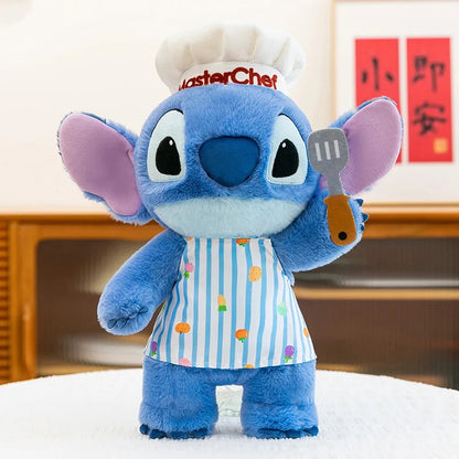 50/60/75cm Big Size Chef Stitch Disney Anime Plush Stuffed Doll Kawaii Room Decoration Plushies Children's Pillow Holiday Gift