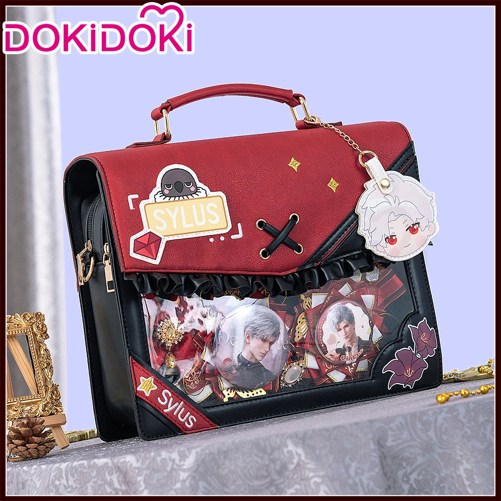IN STOCK Sylus Cosplay Doujin Bag Game Love and Deepspace DokiDoki Sylus Itabag Red Black School Bag Cosplay Prop