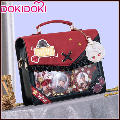 IN STOCK Sylus Cosplay Doujin Bag Game Love and Deepspace DokiDoki Sylus Itabag Red Black School Bag Cosplay Prop