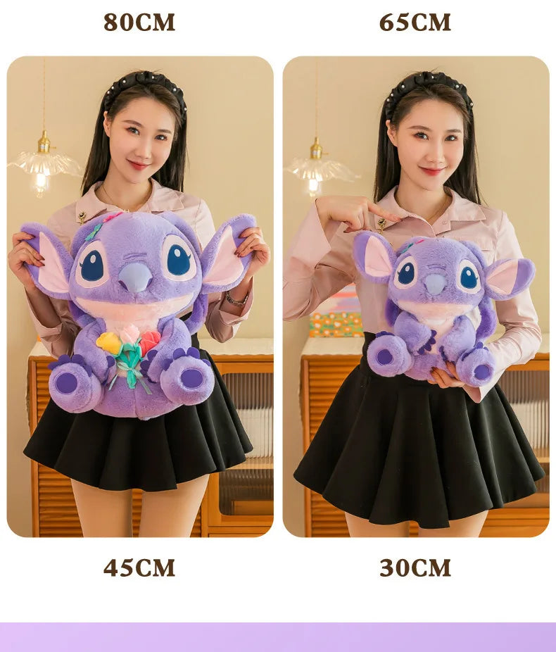 35/55/70CM Big Size Disney Stitch Cute Anime Plush Stuffed Doll Room Decoration Peluche Pillow Kawaii Plushies Ornaments Gifts