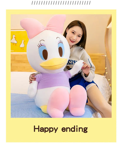 Disney Donald Duck Daisy Giant Plush Dolls Hot Toys Kawaii Soft Pillow Stuffed Animal Couple Dolls Birthday Xmas Gifts for Kids
