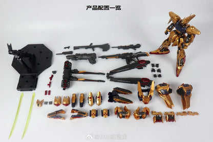 SHENMA Model Hyaku Shiki Kai MG 1/100 Golden Fighter Full Armor FA Assembly Model Kit Action Figures Plastic Model Kits Toy Gift