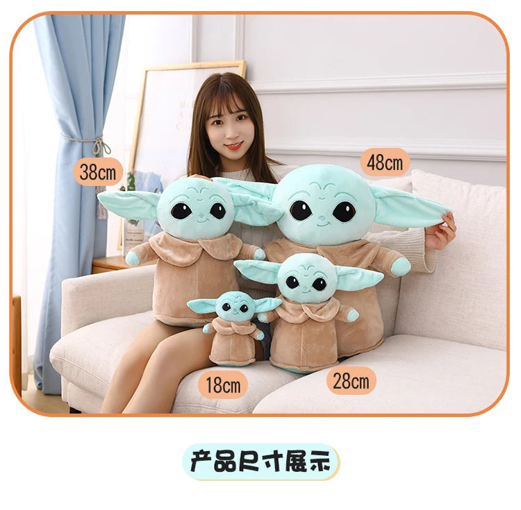18cm Disney Yoda Baby Plush Toy Master Aliens Stuffed Anime Cartoon Baby Dolls Fill Toy Kawaii Gift Decorations Girls Kids Gift
