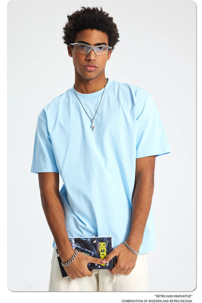 ZODF Fashion 2025 Summer Men Sorona T-Shirts Unisex Casual Cool Feeling Quick Dry O Neck 245gsm T Shirt Brand Tees HY1032