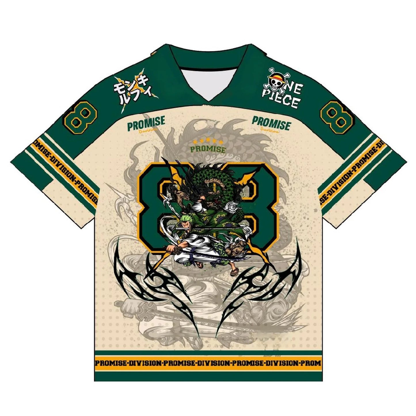 2526 New Bandai Anime One Piece Luffy Summer Jersey T-shirt Oversized 3D Adult and Children's Multifunctional Top Christmas