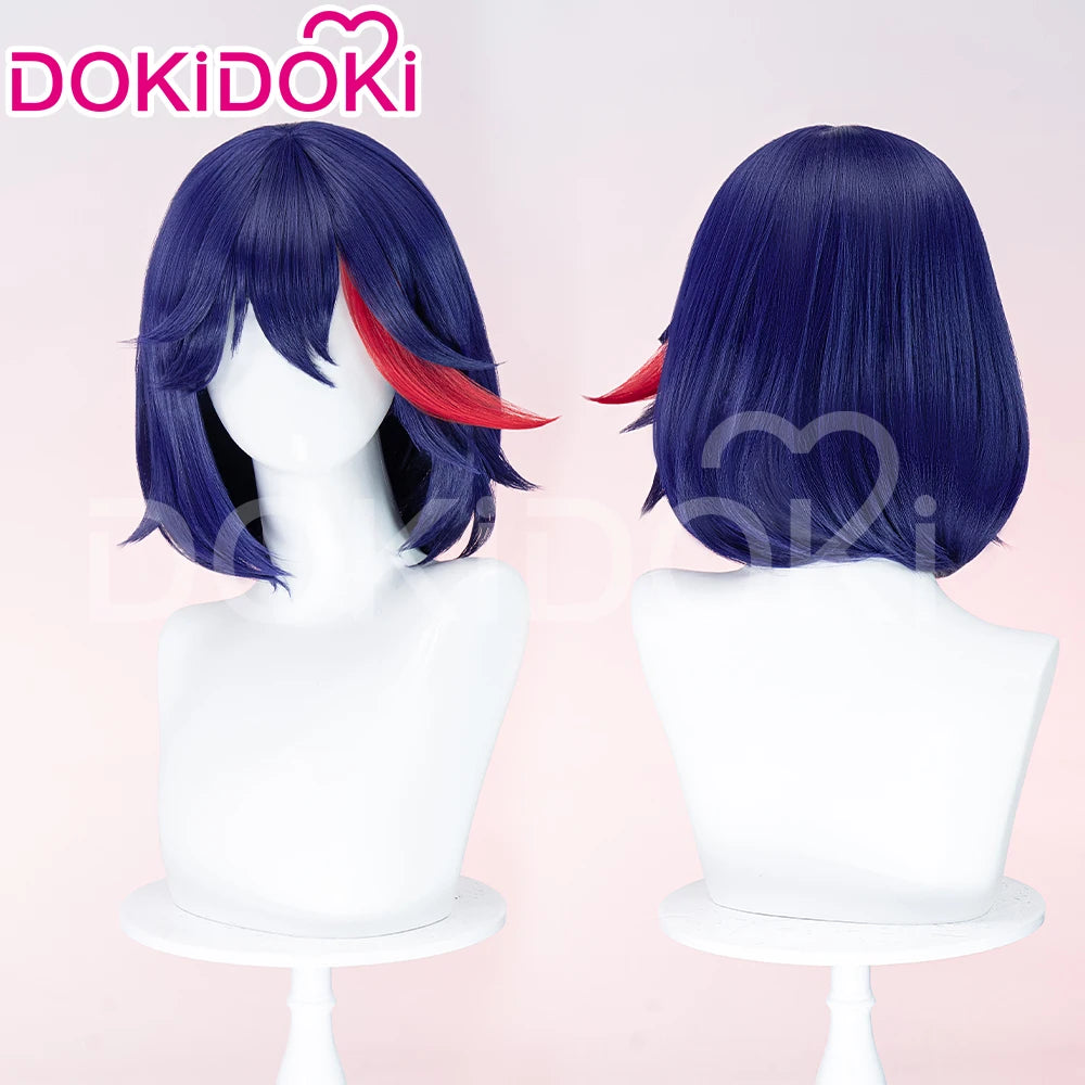 IN STOCK Matoi Ryuko Wig Anime KILL la KILL Cosplay Wig DokiDoki Women Navy Blue 35cm Short Hair Ryuuko Matoi Cosplay Free Cap