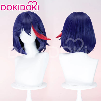 IN STOCK Matoi Ryuko Wig Anime KILL la KILL Cosplay Wig DokiDoki Women Navy Blue 35cm Short Hair Ryuuko Matoi Cosplay Free Cap