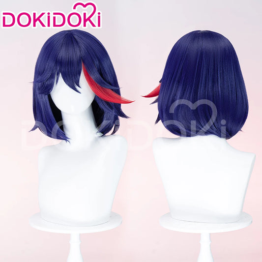 IN STOCK Matoi Ryuko Wig Anime KILL la KILL Cosplay Wig DokiDoki Women Navy Blue 35cm Short Hair Ryuuko Matoi Cosplay Free Cap
