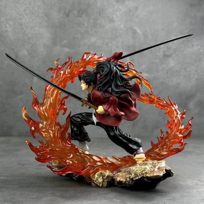2025 Demon Slayer Anime Figures Tsugikuni Yoriichi Action Figure With Light Pvc Statue Figurine Model Doll Toys Christmas Gifts