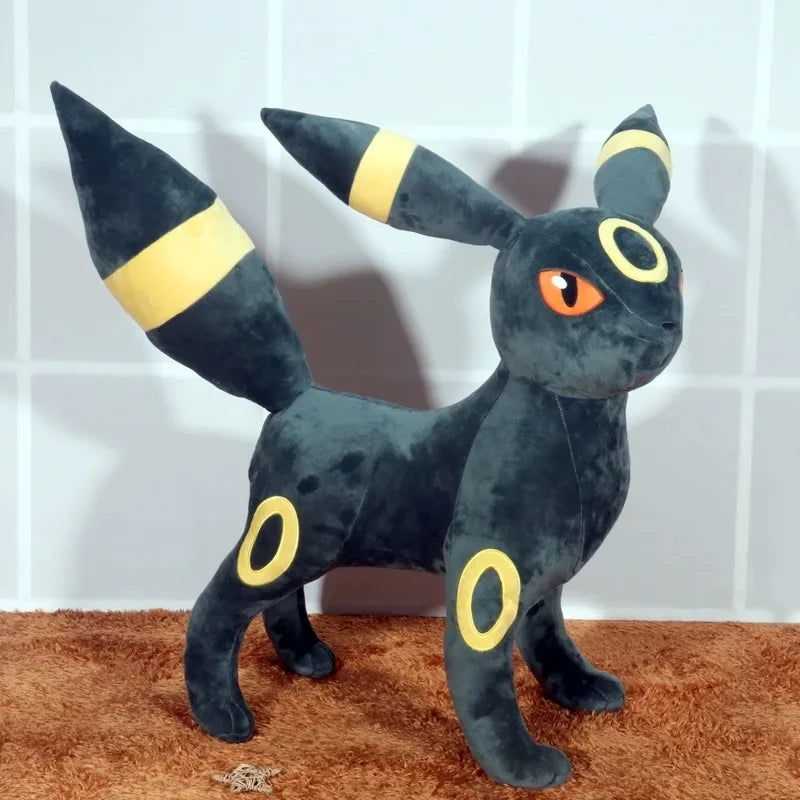 60cm Umbreon Pokemon Plush Toys Anime Doll Cute Ornament Pokémon Cartoon Stuffed Plushie Pillow Noctali Gift for Kids Christmas