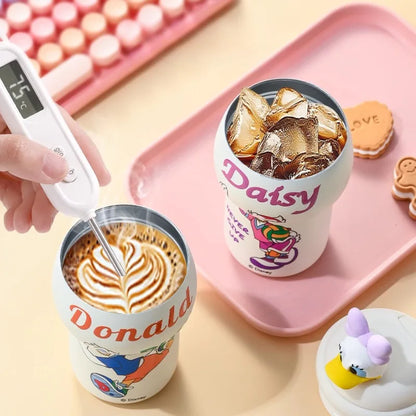 Anime Figure Stitch Coffee Mug Student Thermos Mug 350ml Thermos Cup Mickey Nick Judy Thermal Water Bottle Vacuum Flasks Gift