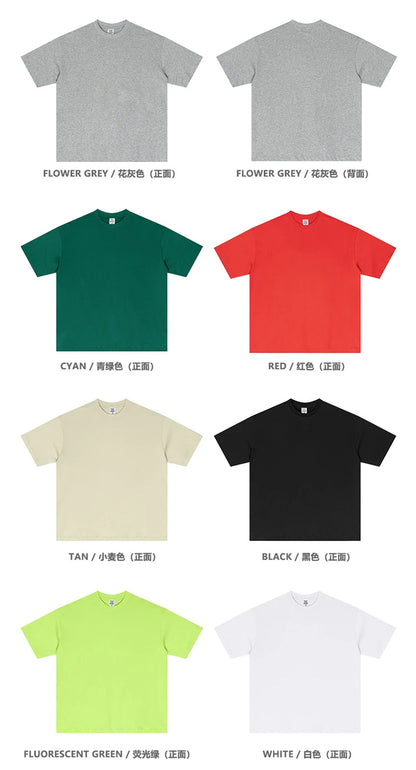 ZODF 2025 Summer Men 180gsm Solid T-Shirts Women Unisex Loose Basic Breathable Cotton T Shirt Brand Tees HY0971