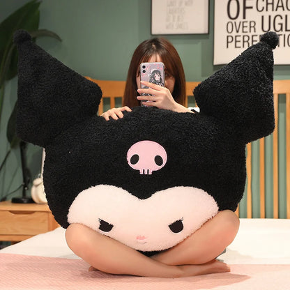 Big Size Kuromi Back Cushion Very Soft Cuddly Pillow Sofa Bed Back Cushion Home Decor Stuffed Anime Plushies Xmas Gifts Girl