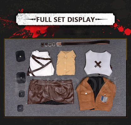 IN STOCK Erenn Mikasaa Levii Hangee Arminn Cosplay Costume Anime【S-3XL】DokiDoki-R Women Men Leather Plus size