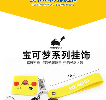 Genuine Pokemon Action Figure Pikachu Keychain Squirtle Bulbasaur Charmander Psyduck Keyring Backpack Pendant Model Toy Kid Gift