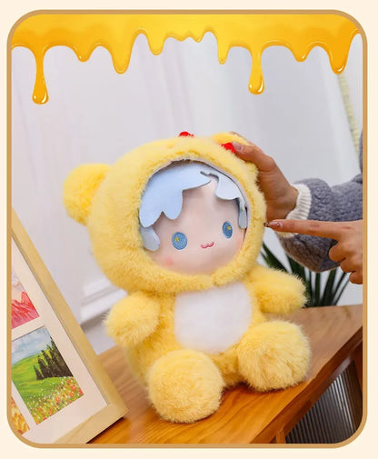 New 35/45/55CM Kawaii Movie Peripheral Yellow Little Bear Boy Stuffed Toy Soft Doll Pillow Decoration Children's Birthday Gif